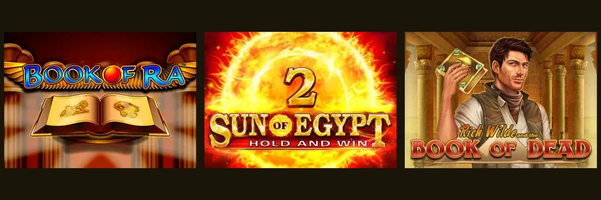Египетские слоты казино Эльдорадо — Book of Ra, Sun of Egypt, Book of Dead